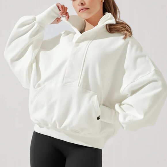 Popflex Ooey Gooey Half Zip Sweater - Almond Milk - Picture 4 of 4